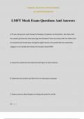 LMFT Mock Exam Questions And Answers