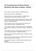 ATI Comprehensive Predictor Review Questions with latest complete