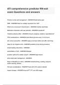 ATI comprehensive predictor RN-exit exam Questions and answers