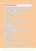 ATI Custom Quiz 2 questions with verified correct answers - Copy