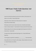 MBI Exam 1 Study Guide Questions And Answers