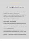 MBI Exam Questions And Answers
