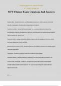 MFT Clinical Exam Questions And Answers