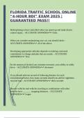FLORIDA TRAFFIC SCHOOL ONLINE &OpenCurlyDoubleQuote;4-HOUR BDI&rdquo; EXAM 2025 &vert;GUARANTEED PASS&excl;&excl;