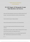 NU 345 Chapter 34 Therapeutic Groups Book Questions And Answers