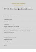 NU 345 -Extra Exam Questions And Answers