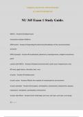 NU 345 Exam 1 Study Guide
