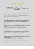 NSPN 7150 Mod 2 Exam Questions And Answers