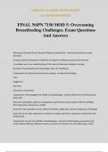 FINAL NSPN 7150 MOD 5&colon; Overcoming Breastfeeding Challenges&period; Exam Questions And Answers