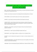 COSMETOLOGY INSTRUCTOR EXAM 2024&sol;2025