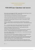 NUR 230 Exam 1 Questions And Answers