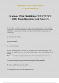 Students With Disabilities CST NYSTCE &lpar;060&rpar; Exam Questions And Answers