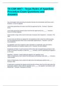 TX CSR WKT - Texas Rules of Appellate Procedure Exam Questions and Answers