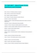 TX CSR WKT - Word Power Exam Questions and Answers