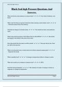 Black Seal high Pressure Questions And Answers&period;
