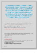 FUNDAMENTALS OF NURSING ATI RN  PROCTORED EXAM VERSION 1&comma; 2 AND 3  EXAM 2025 WITH ACTUAL CORRECT  QUESTIONS AND VERIFIED DETAILED  ANSWERS &vert;FREQUENTLY TESTED  QUESTIONS AND SOLUTION &vert;ALREADY  GRADED A&plus;&vert;BRAND NEW &excl;&excl;&excl;&vert;LATEST  UPDATE &vert;GUARANTEED PAS