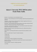 Queen's University PSYC100 December Exam Study Guide&period;