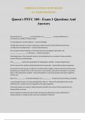 Queen's PSYC 100 - Exam 1 Questions And Answers