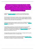Louisiana Property & Casualty Exam - PSI & ExamFX Latest Update 2024-2025 Actual Exam from Credible Source with Questions and 100&percnt; Verified Detailed Correct Answers Guaranteed A&plus; Approved by Professor
