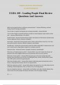 UGBA 105 - Leading People Final Review Questions And Answers