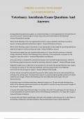 Veterinary Anesthesia Exam Questions And Answers