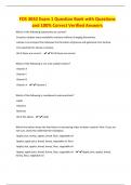 FOS 3042 Exam 1 Question Bank with Questions and 100&percnt; Correct Verified Answers