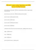FOS unit 1 exam review Questions and 100&percnt; Correct Verified Answers