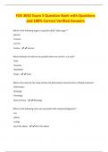 FOS 3042 Exam 2 Question Bank with Questions and 100&percnt; Correct Verified Answers