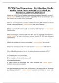 ASPEN Final Competency Certification Study Guide Exam Questions with Certified for Accuracy Answers 2024&sol;2025