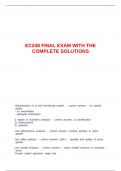 EC248 FINAL EXAM WITH THE COMPLETE SOLUTIONS