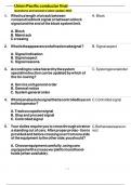 Union Pacific conductor final Exam Questions And Answers