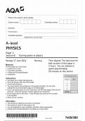 AQA A LEVEL PHYSICS QUESTION PAPER 3 2024 &lpar;7408&sol;3BD&rpar;