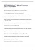 FSE 214 Module 7 Quiz with correct answers rated A&plus;