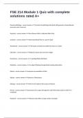 FSE 214 Module 1 Quiz with complete solutions rated A&plus;