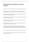 FSE 214 COL 6 questions & answers rated A&plus;