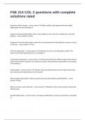FSE 214 COL 2 questions with complete solutions rated 