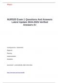 NUR520 Exam 1 Questions And Answers Latest Update 2024-2025 Verified Answers A&plus;