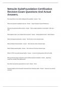 Netsuite SuiteFoundation Certification Revision Exam Questions And Actual Answers&period;