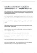  Suitefoundation Exam Study Guide Questions And All Complete Solutions&period;