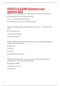CRDTS LA EXAM Questions and answers 2025