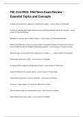 FSE 214&period;0902&colon; Mid-Term Exam Review - Essential Topics and Concepts