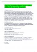 Certified Appraisal Exam Review 2024-2025 with Complete Solutions