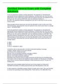 Certified General Exam with Complete Solutions