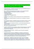Florida Appraisal Laws and Regulations Questions and Answers 2025