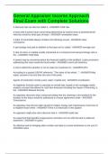 General Appraiser Income Approach Final Exam with Complete Solutions