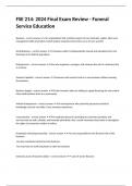 FSE 214&colon; 2024 Final Exam Review - Funeral Service Education