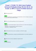 Exam 3&colon; NU606&sol; NU 606 &lpar;Latest 2024&sol; 2025 Update&rpar; Advanced Pathophysiology Review&vert; Qs & As&vert; Grade A&vert; 100&percnt; Correct &lpar;Verified Answers&rpar; &ndash; Regis