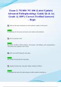 Exam 2&colon; NU606&sol; NU 606 &lpar;Latest 2024&sol; 2025 Update&rpar; Advanced Pathophysiology Guide&vert; Qs & As&vert; Grade A&vert; 100&percnt; Correct &lpar;Verified Answers&rpar; &ndash; Regis