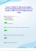 Exam 1&colon; NU606&sol; NU 606 &lpar;Latest 2024&sol; 2025 Update&rpar; Advanced Pathophysiology Review&vert; Qs & As&vert; Grade A&vert; 100&percnt; Correct &lpar;Verified Answers&rpar; &ndash; Regis