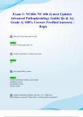 Exam 1&colon; NU606&sol; NU 606 &lpar;Latest 2024&sol; 2025 Update&rpar; Advanced Pathophysiology Guide&vert; Qs & As&vert; Grade A&vert; 100&percnt; Correct &lpar;Verified Answers&rpar; &ndash; Regis